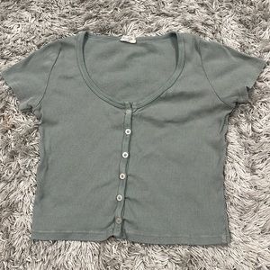 Sage Green Brandy Melville John Galt one size top